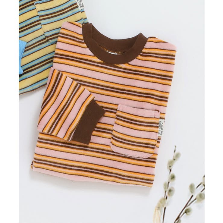 ブラウン | ベロアボーダーロンT | F.O.Online Store