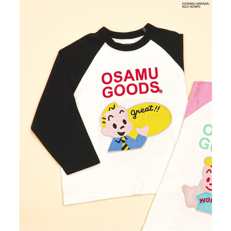 ブラック | ＜OSAMU GOODS＞ラグランワッペン長袖Tシャツ | F.O.Online Store