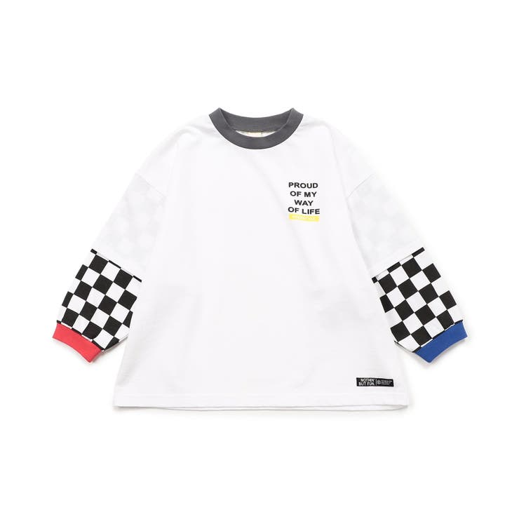 オフホワイト | WEB限定 袖レイヤード風ストリートTシャツ | F.O.Online Store