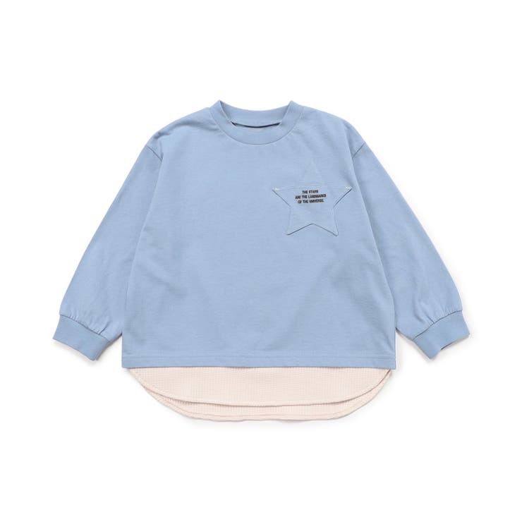 サックス | WEB限定 スターポケットレイヤード風Tシャツ | F.O.Online Store