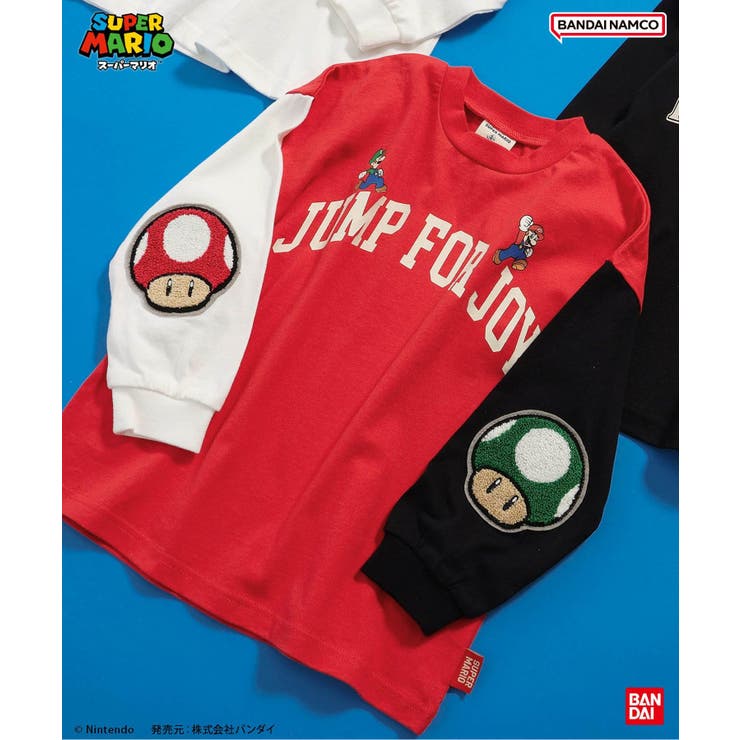 スーパーマリオ エルボーパッチTシャツ | F.O.Online Store | 詳細画像1 