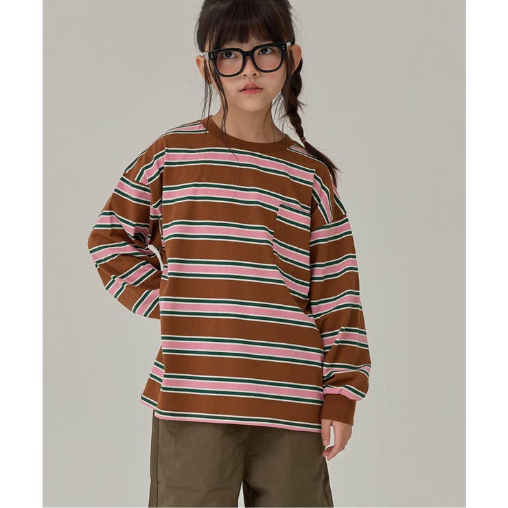 ブラウン | WEB限定  KUDOZ.B ボーダーTシャツ  | F.O.Online Store