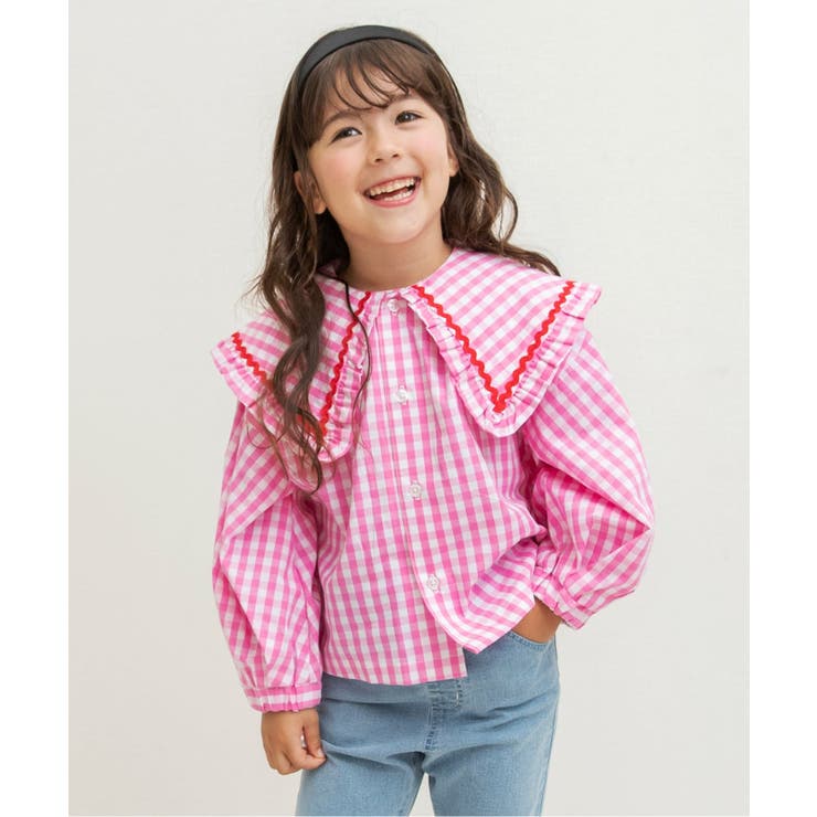 ピンク | ビック衿ブラウス | F.O.Online Store