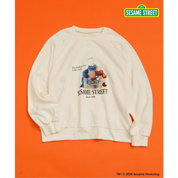 アイボリー | 【リンク】SESAME STREET フォトアートトレーナー（大人） | F.O.Online Store