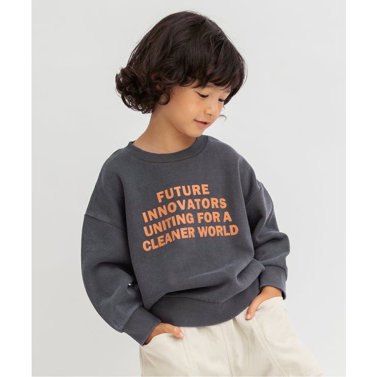 チャコール | 製品染めロゴトレーナー  | F.O.Online Store