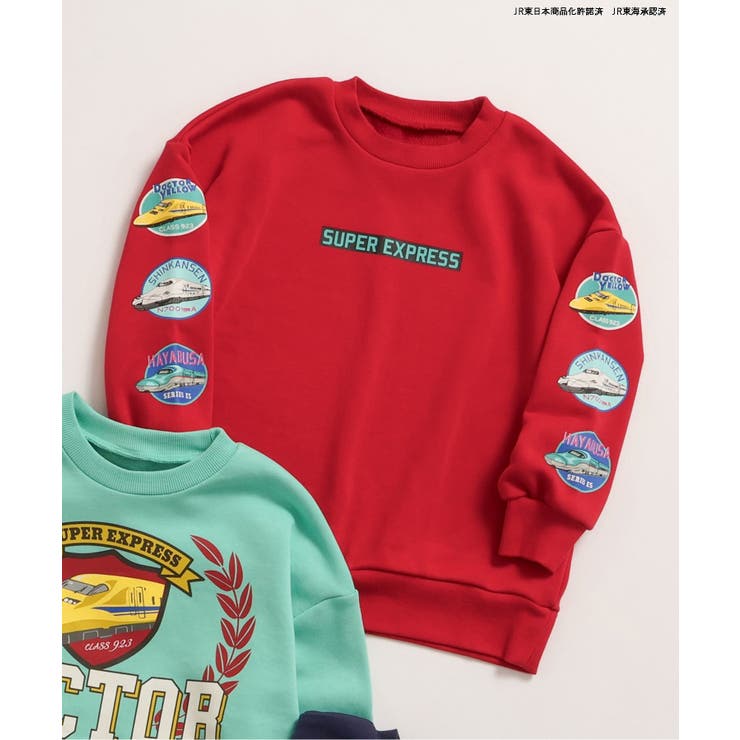 レッド | WEB限定 【新幹線大集合】 3色3柄 トレーナー | F.O.Online Store