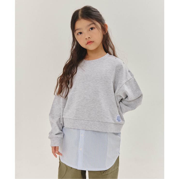 グレー | 【WEB限定】 シャツレイヤード風トレーナー | F.O.Online Store