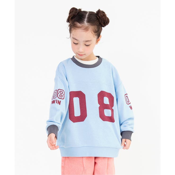 サックス | WEB限定  ナンバリングフットボール裏毛トレーナー  | F.O.Online Store