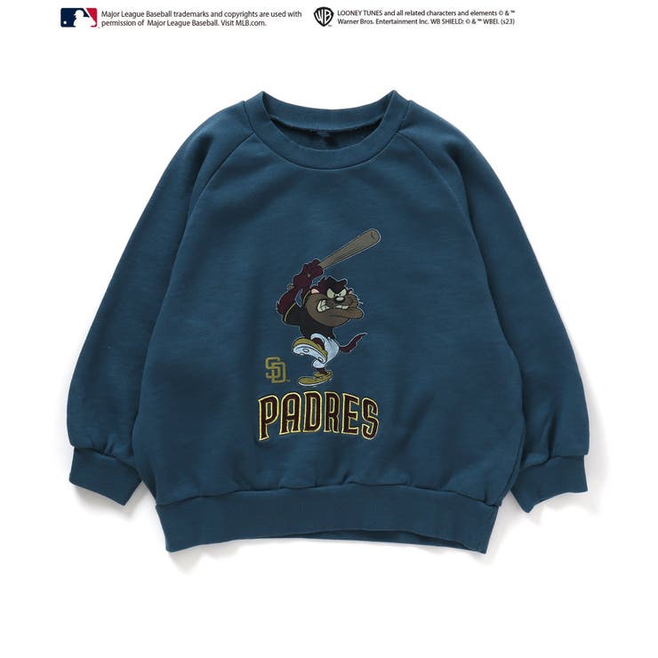 ネイビーブルー】MLB×LOONEY TUNES RAGLAN SWEAT[品番：FOKK0017367