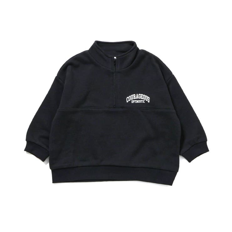 ブラック | WEB限定  ハーフジップ裏毛トレーナー  | F.O.Online Store