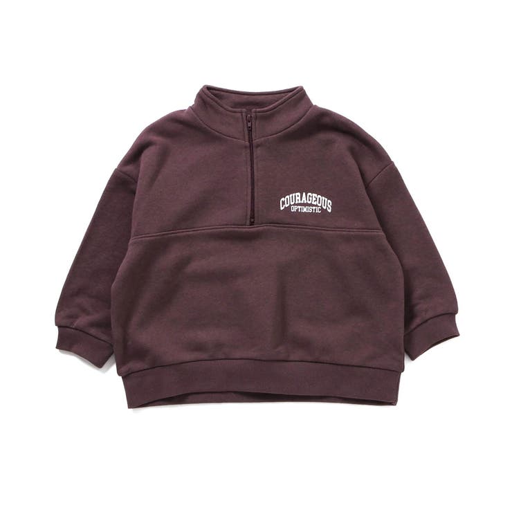 ブラウン | WEB限定  ハーフジップ裏毛トレーナー  | F.O.Online Store