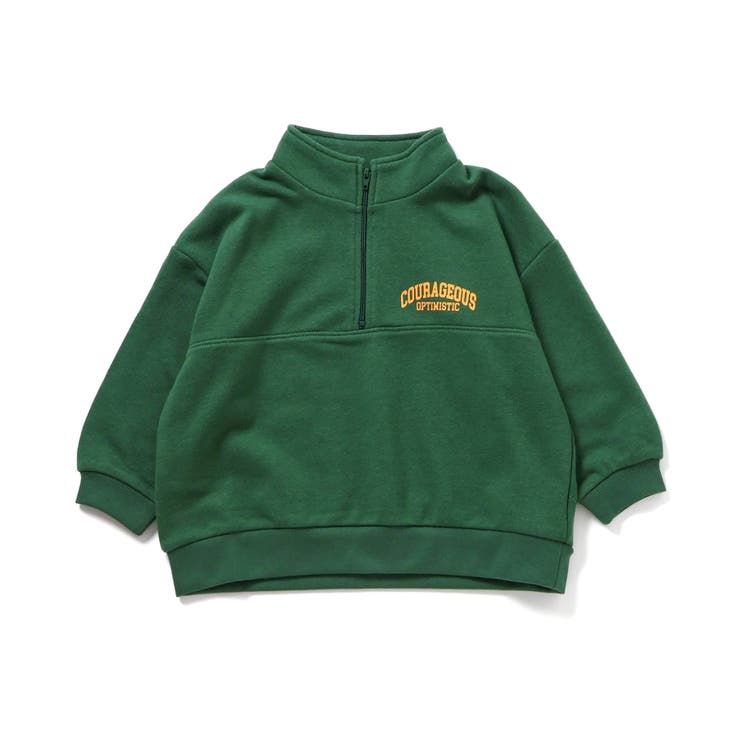 ダークグリーン | WEB限定  ハーフジップ裏毛トレーナー  | F.O.Online Store