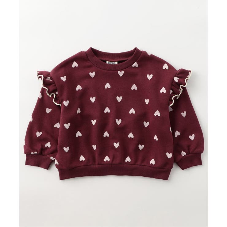 ワインレッド | WEB限定  ソウガラ肩フリル裏毛トレーナー  | F.O.Online Store