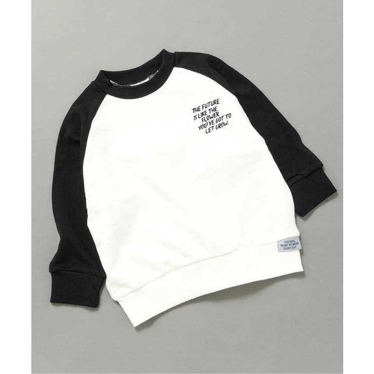 ブラック | WEB限定 ラグランワンポイントトレーナー | F.O.Online Store