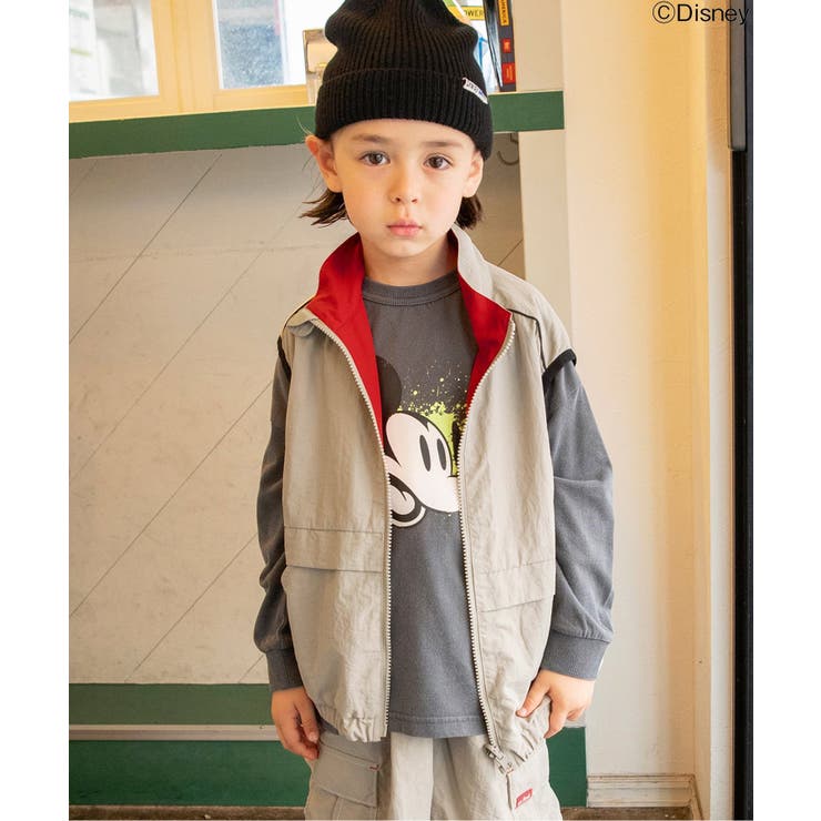 ベージュ | リバーシブルジップアップベスト(セットアップ可) | F.O.Online Store