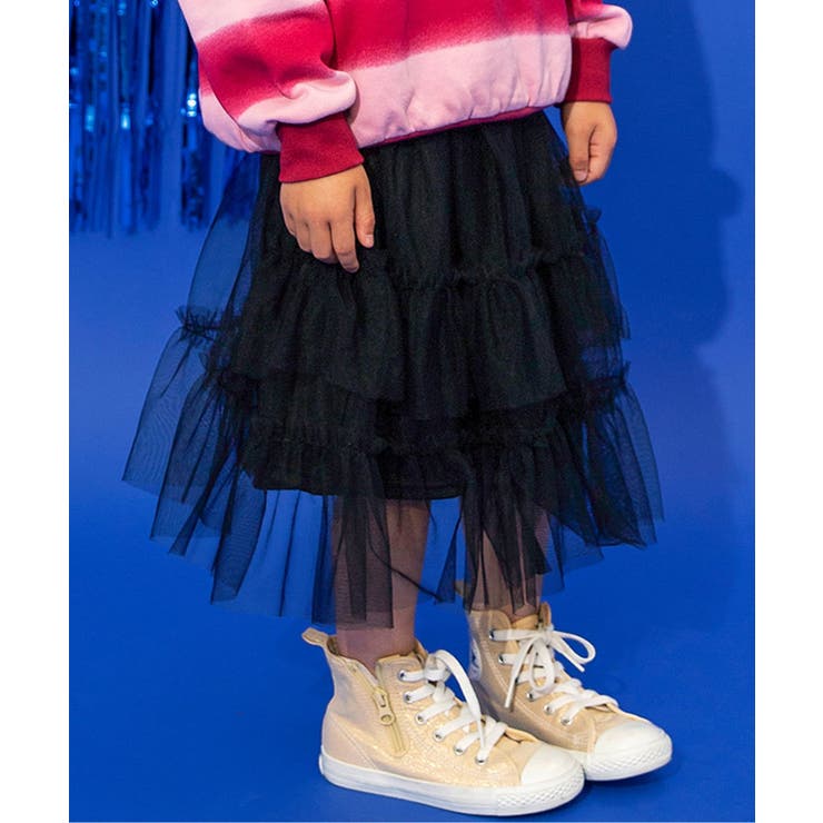 ブラック | アシメチュールスカート | F.O.Online Store