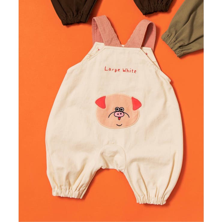 アイボリー | Bpop どうぶつモチーフ付きサロペット | F.O.Online Store