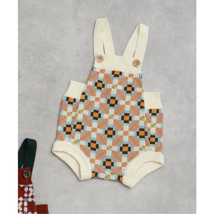 アイボリー | ニットジャガードサロペ | F.O.Online Store
