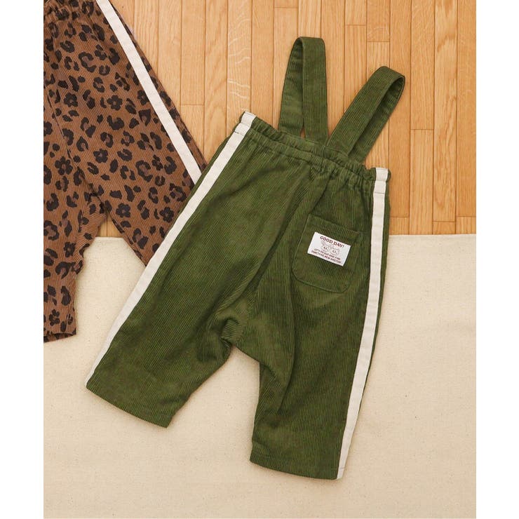カーキ | Bpop コーデュロイサイドラインサロペ  10分丈 | F.O.Online Store