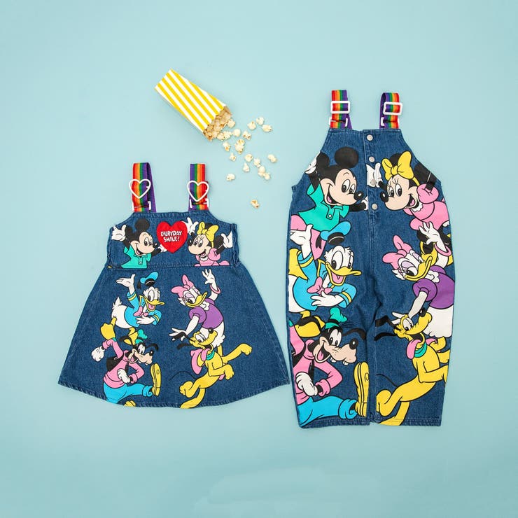 ディズニーキャラクター レインボージャンスカ キッズ服 ブリーズ BREEZE ディズニーキャラクター レインボージャンスカ