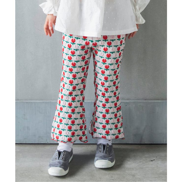 レッド | 【リンク】ジャガードフレアパンツ(セットアップ可)  10分丈 | F.O.Online Store