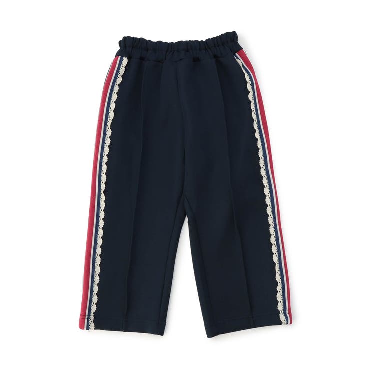 ネイビーブルー | 【リンク】サイドラインフリルジャージボトム  10分丈 | F.O.Online Store