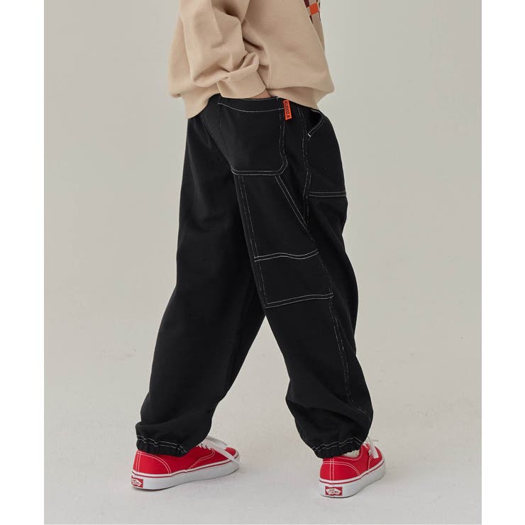 ブラック | WEB限定  KUDOZ.B カットペインターパンツ  10分丈 | F.O.Online Store