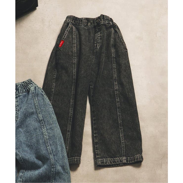 ブラック | B NEWJACK ケミカルバギーデニムパンツ  10分丈 | F.O.Online Store