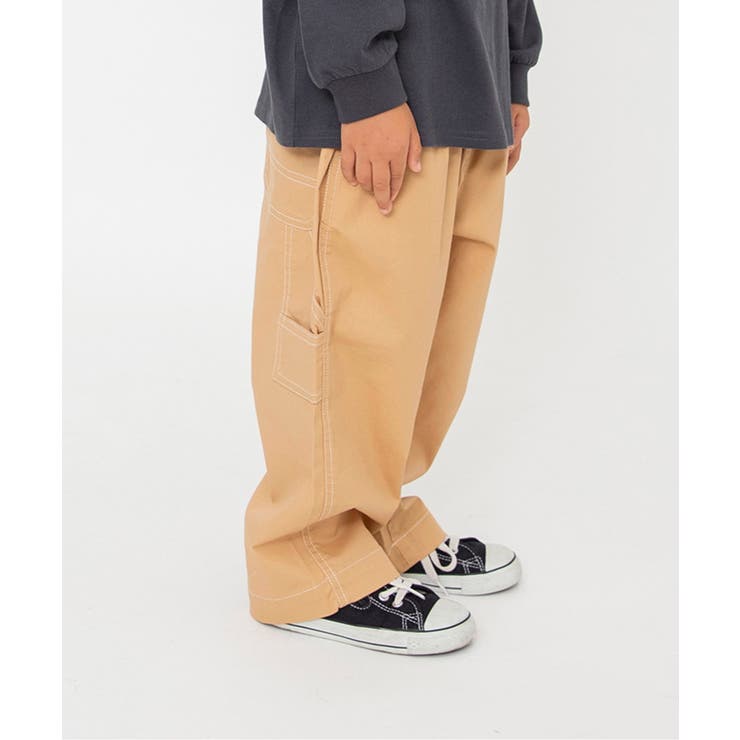 【最高級】VETEMENTS ワイドペインターパンツM　ワーク　ベージュ　Wニー 最高級】VETEMENTS ワイドペインターパンツM ワーク ベージュ W