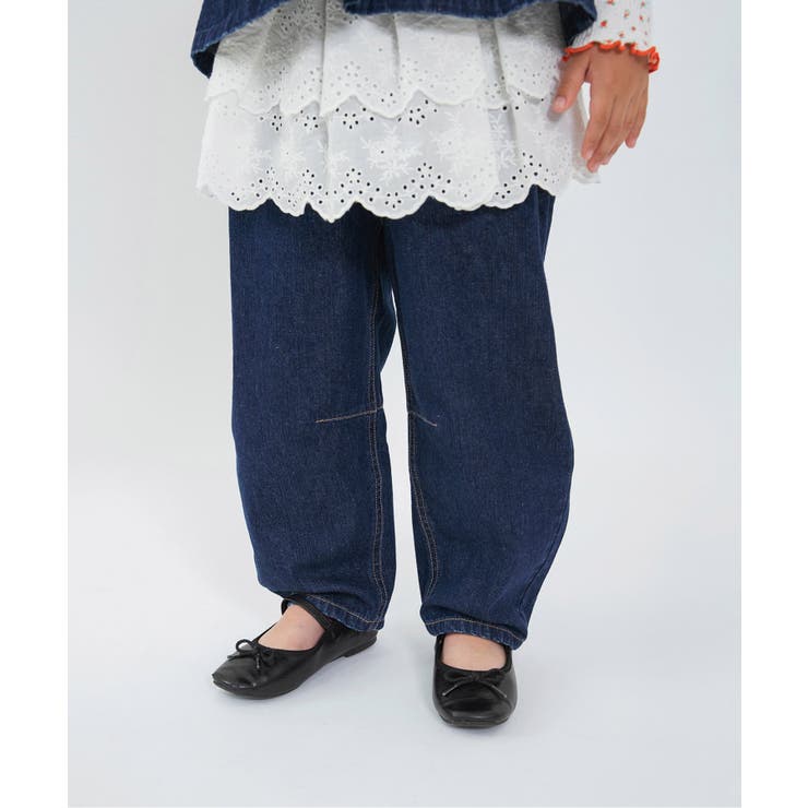 ネイビーブルー | カーブデニムパンツ(セットアップ可)  10分丈 | F.O.Online Store