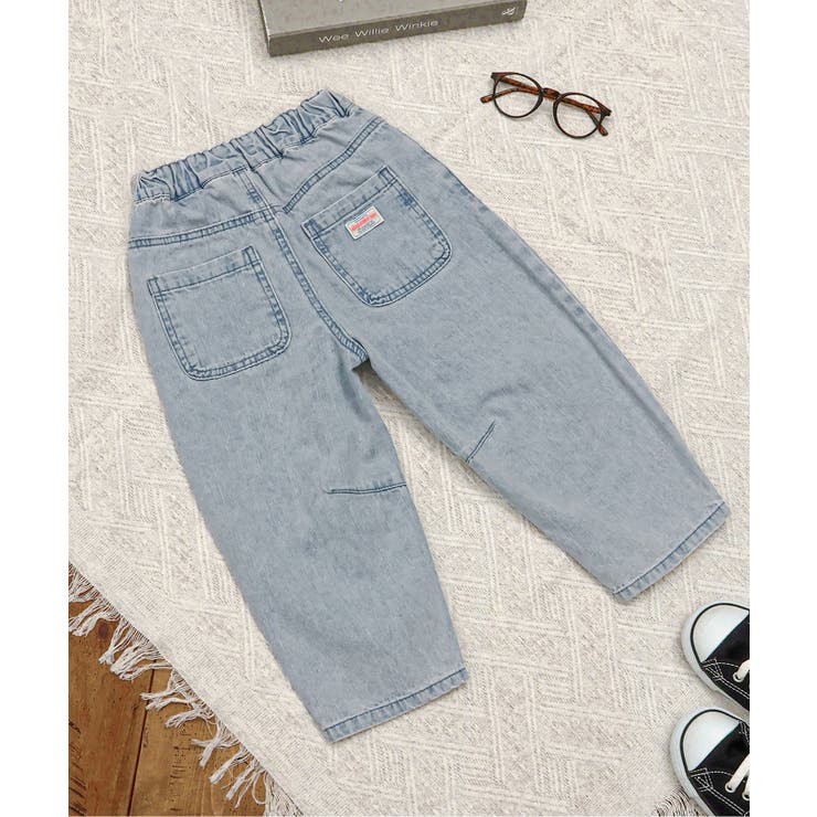 サックス | カーブデニムパンツ(セットアップ可)  10分丈 | F.O.Online Store