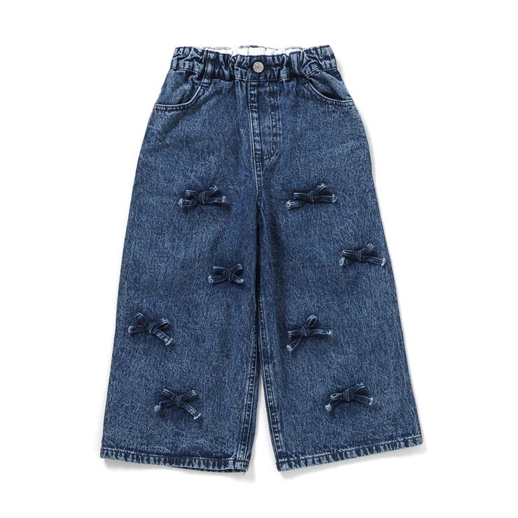 ブルー | リボンデニムパンツ  10分丈 | F.O.Online Store