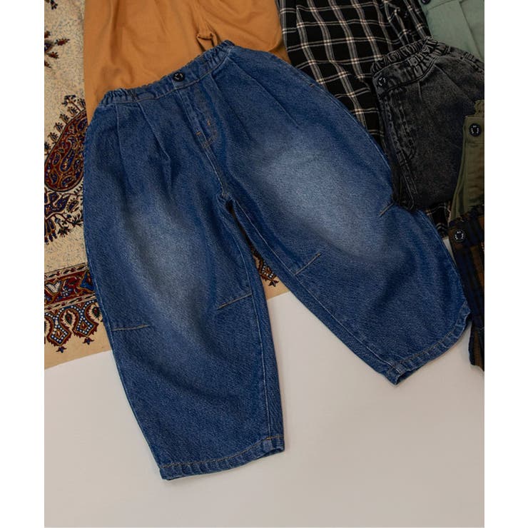 デニム | ワイドタックパンツ  10分丈 | F.O.Online Store