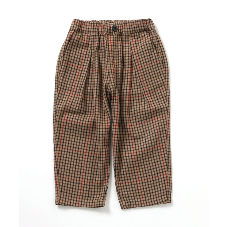 ベージュ | ワンタックチェックパンツ  10分丈 | F.O.Online Store