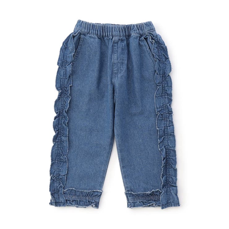 ブルー | フリルデニムパンツ  10分丈 | F.O.Online Store