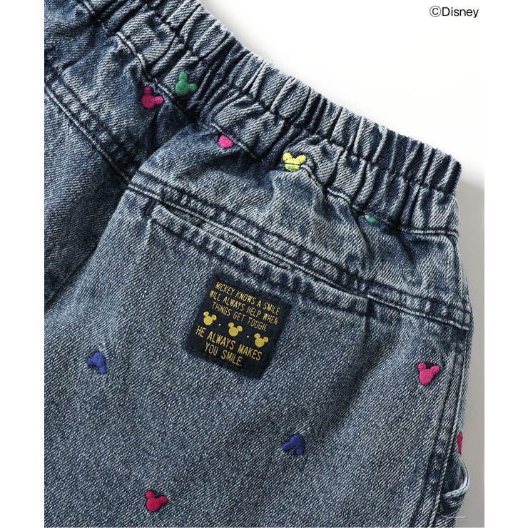 WEB限定 ディズニーキャラクター 総刺繍ワイドパンツ[品番