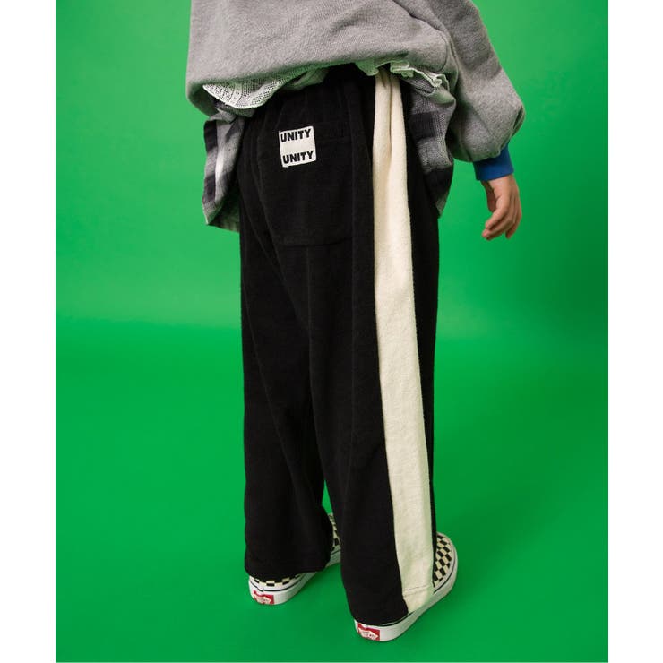 ブラック | WEB限定  サイドラインパイルトラックパンツ  10分丈 | F.O.Online Store