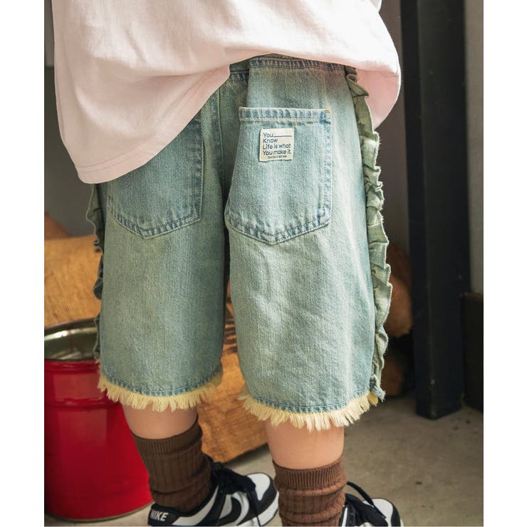 サックス | レオパードフリルパンツ  6分丈 | F.O.Online Store