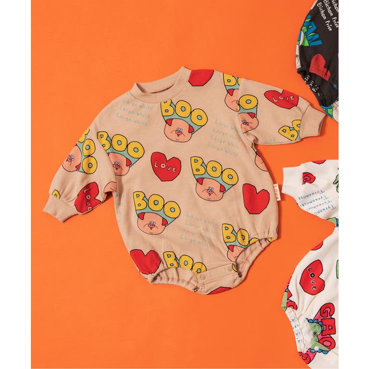 ベージュ | Bpop どうぶつ総柄ボディーオール | F.O.Online Store