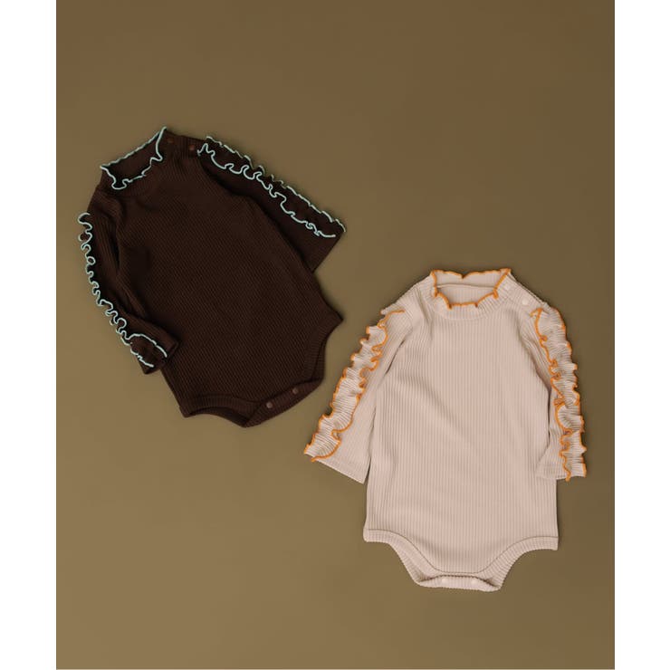 【リンク】袖フリルメロウリブボディスーツ | F.O.Online Store | 詳細画像3 