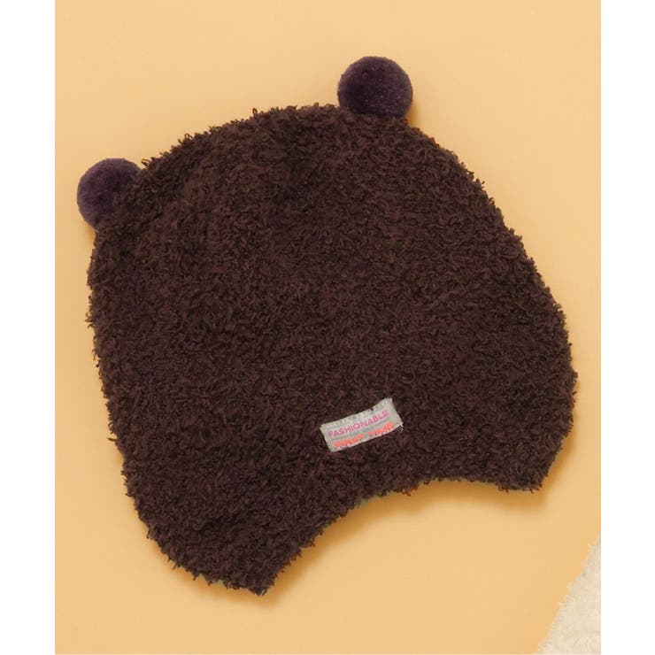 ブラウン | Bpop 梵天耳付きニット帽 | F.O.Online Store