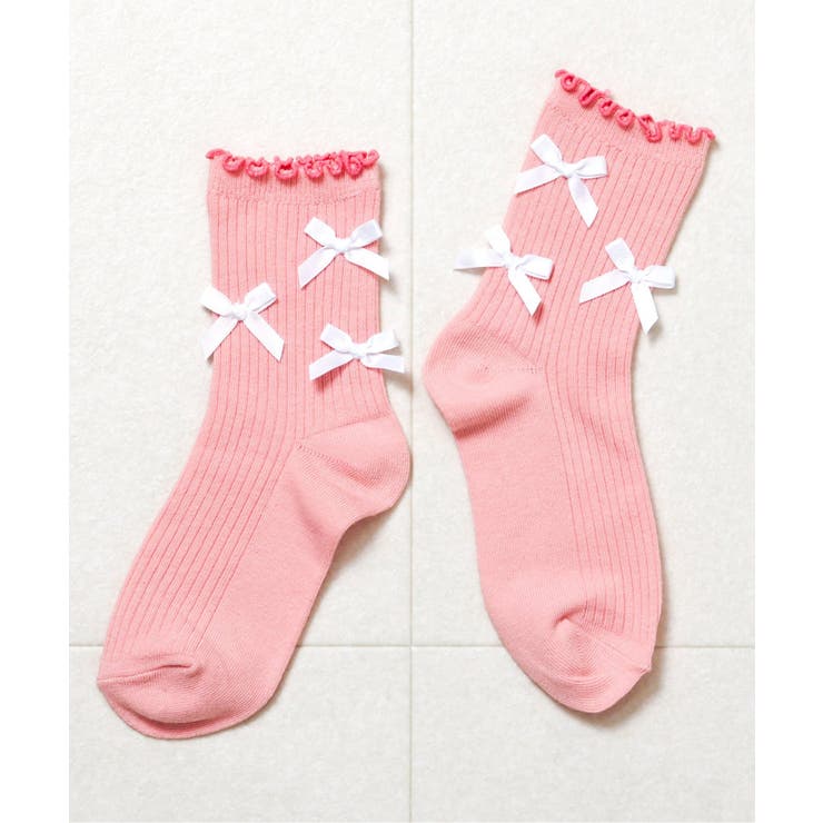 ピンク | リボン付きメロウソックス | F.O.Online Store