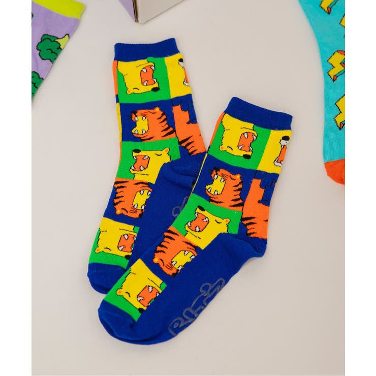 ブルー | BIT'Z ユニーク総柄ソックス | F.O.Online Store