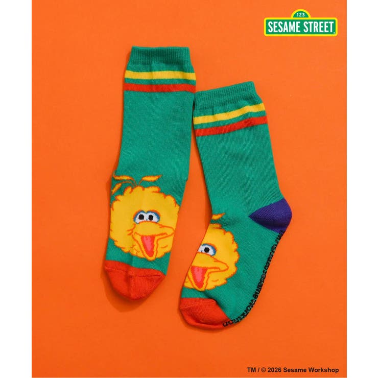 グリーン | 【リンク】SESAME STREET フェイスモチーフソック  | F.O.Online Store