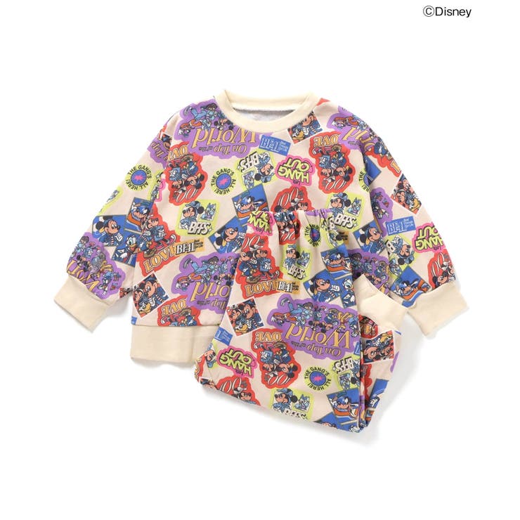 オフホワイト | ディズニーキャラクター裏毛パジャマ  10分丈 | F.O.Online Store