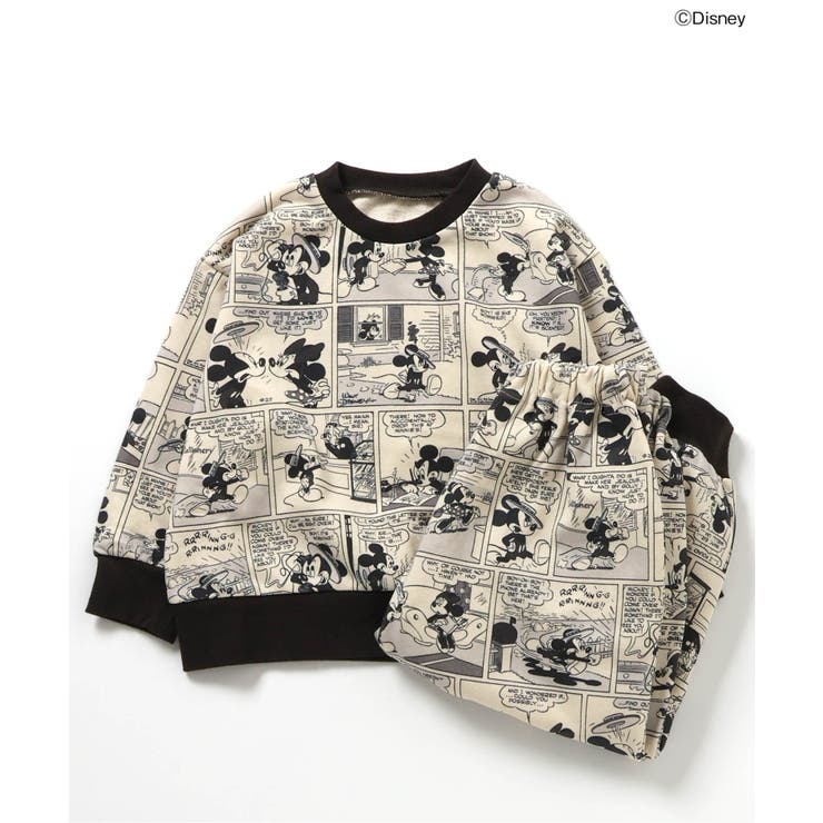 ブラック | ディズニーキャラクター／コミック柄裏毛パジャマ | F.O.Online Store