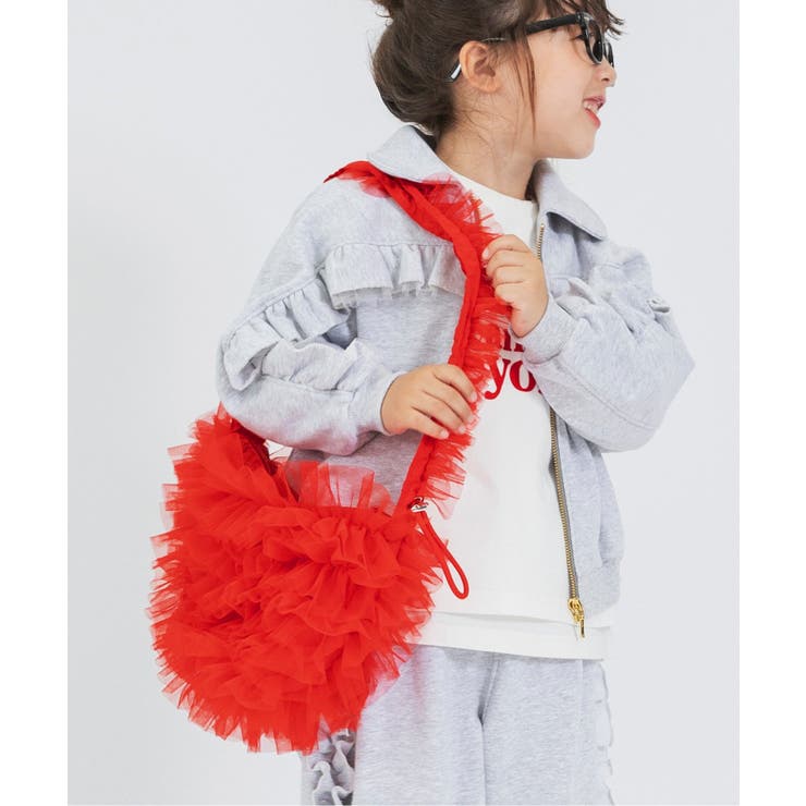 レッド | チュールショルダーバック | F.O.Online Store