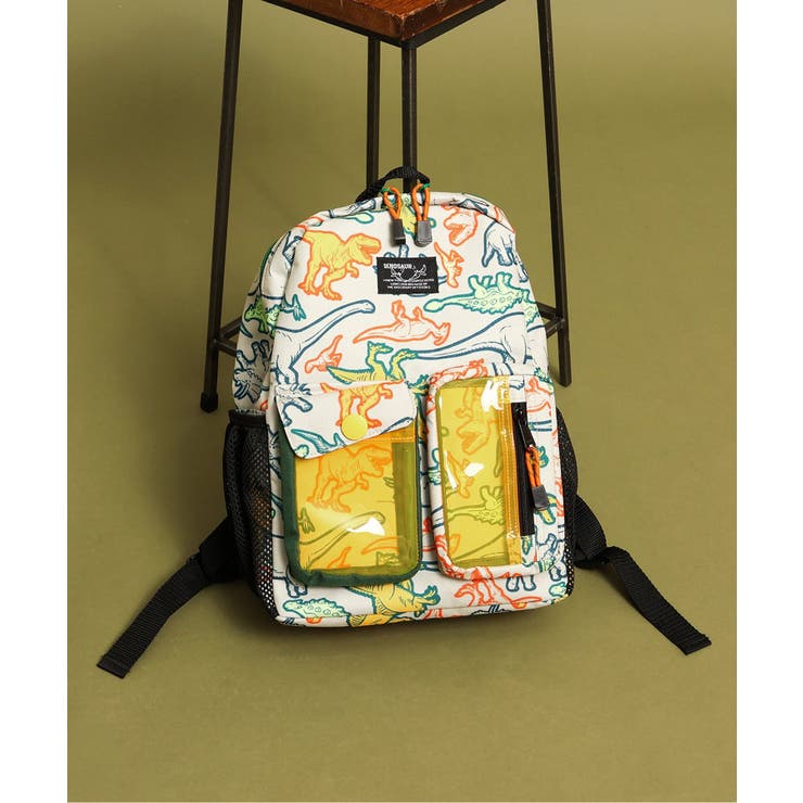 ベージュ | 恐竜総柄窓付きリュック | F.O.Online Store