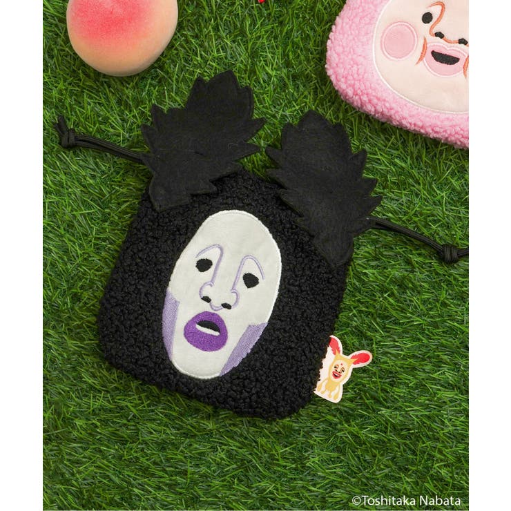 ブラック | こびとづかん フェイス巾着  | F.O.Online Store