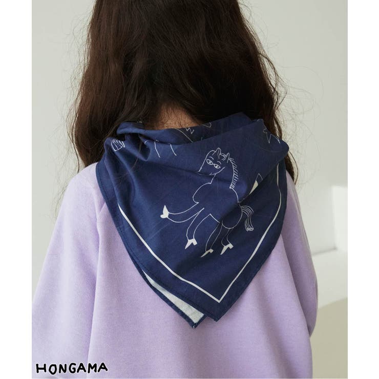 ネイビーブルー | WEB限定【HONGAMA】イラストバンダナ | F.O.Online Store